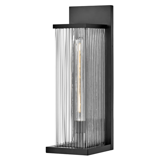 Torrent Large Wall Mount Lantern In Black Finish