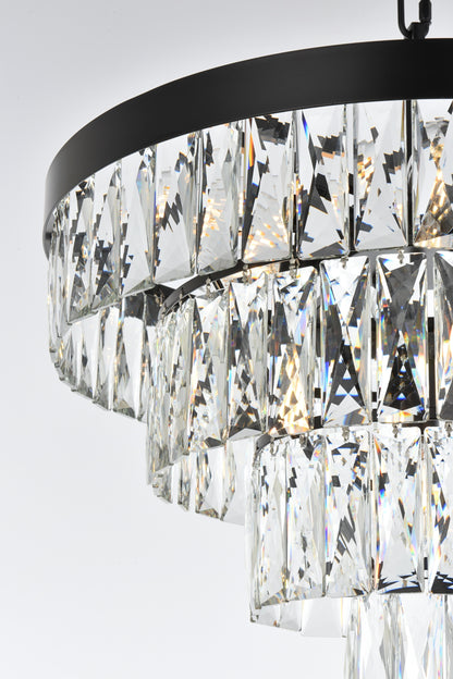 Josephine 20 inch Round Chandelier in Black