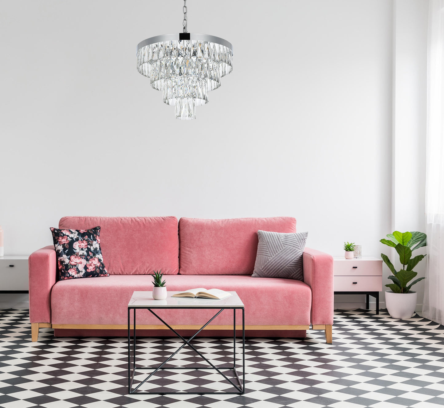 Josephine 20 inch Round Chandelier in Chrome