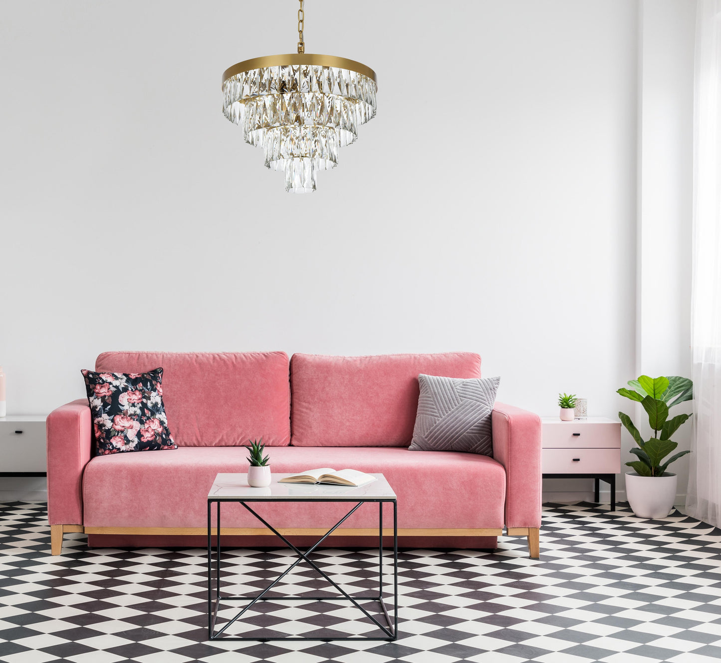 Josephine 20 inch Round Chandelier in Satin Gold