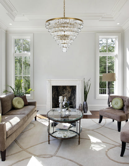 Josephine 36 inch Round Chandelier in Satin Gold