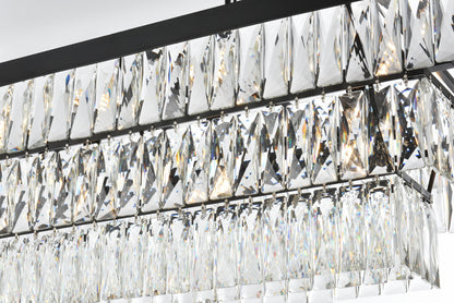 Josephine 48 inch Rectangular Chandelier in Black