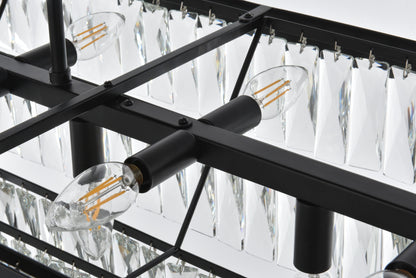 Josephine 48 inch Rectangular Chandelier in Black