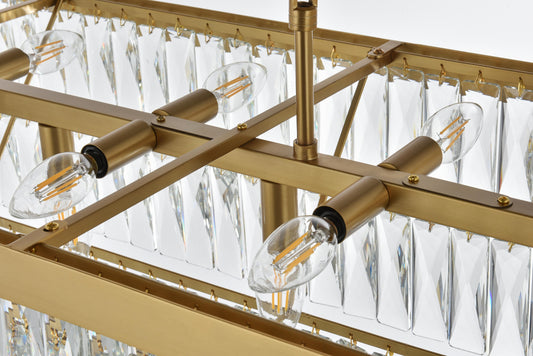 Josephine 48 inch Rectangular Chandelier in Satin Gold
