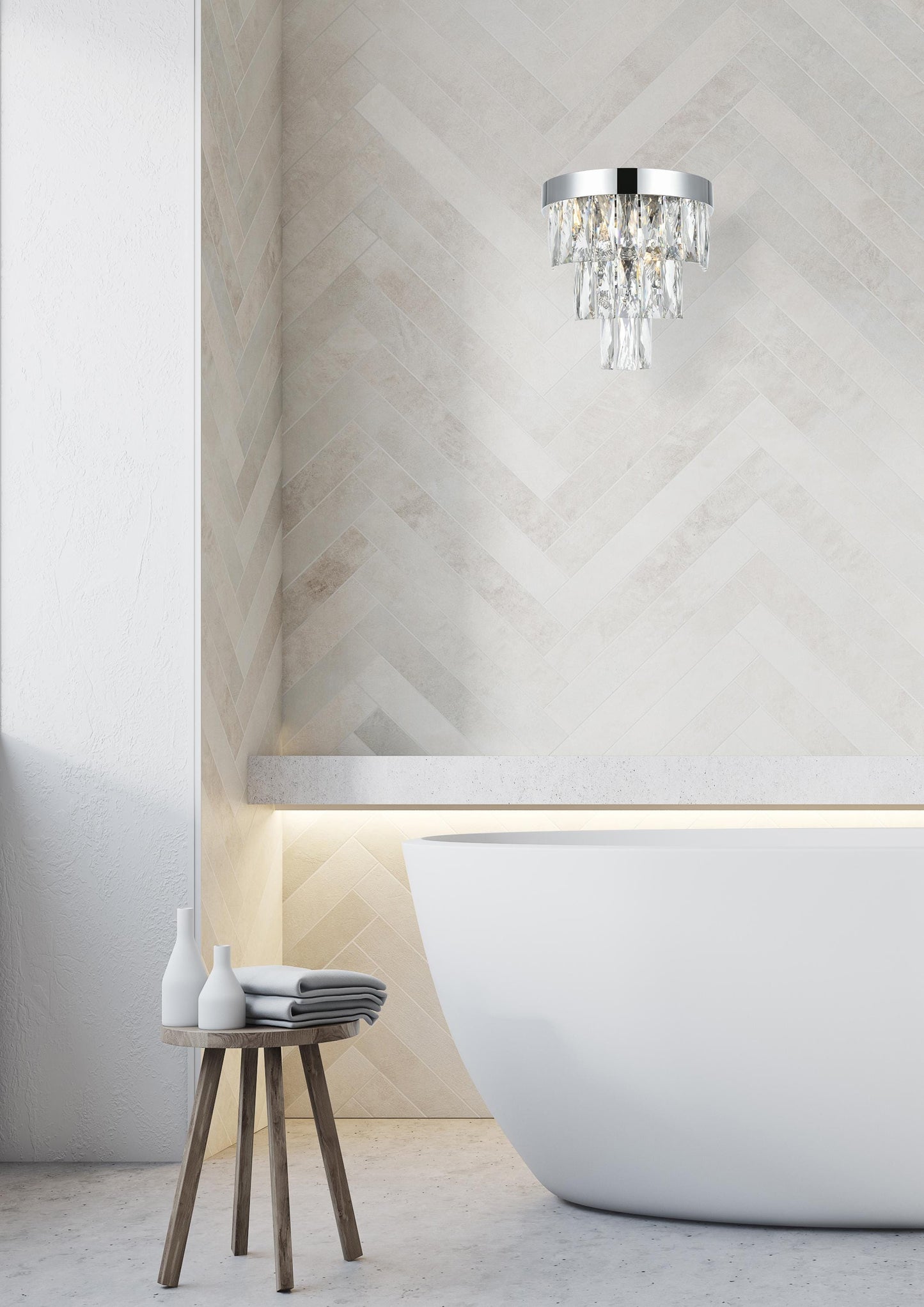 Josephine 10 inch Wall Sconce in Chrome