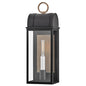 Campbell Medium Wall Mount Lantern In Black Finish