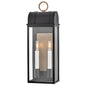 Campbell Medium Wall Mount Lantern In Black Finish