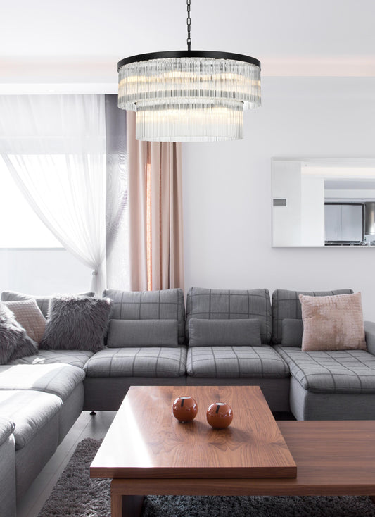 Harlow 32 inch Chandelier in Black