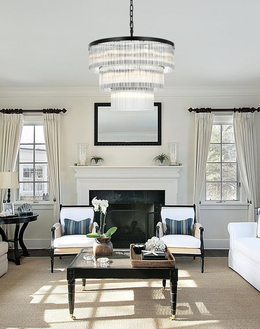 Harlow 32 inch Chandelier in Black