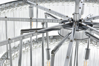 Harlow 32 inch Chandelier in Chrome