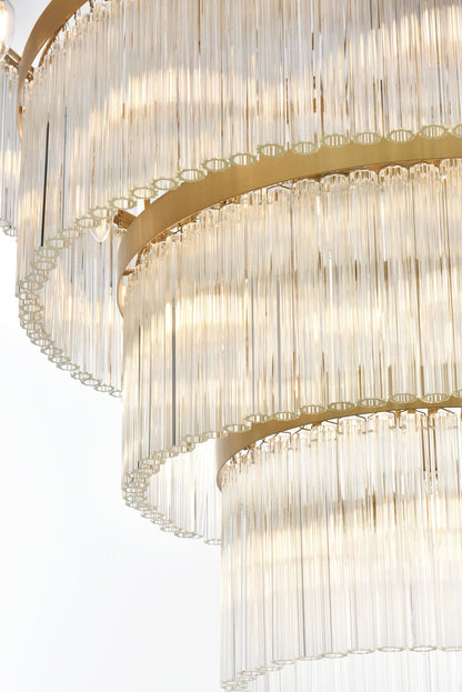 Harlow 40 inch Chandelier in Satin Gold