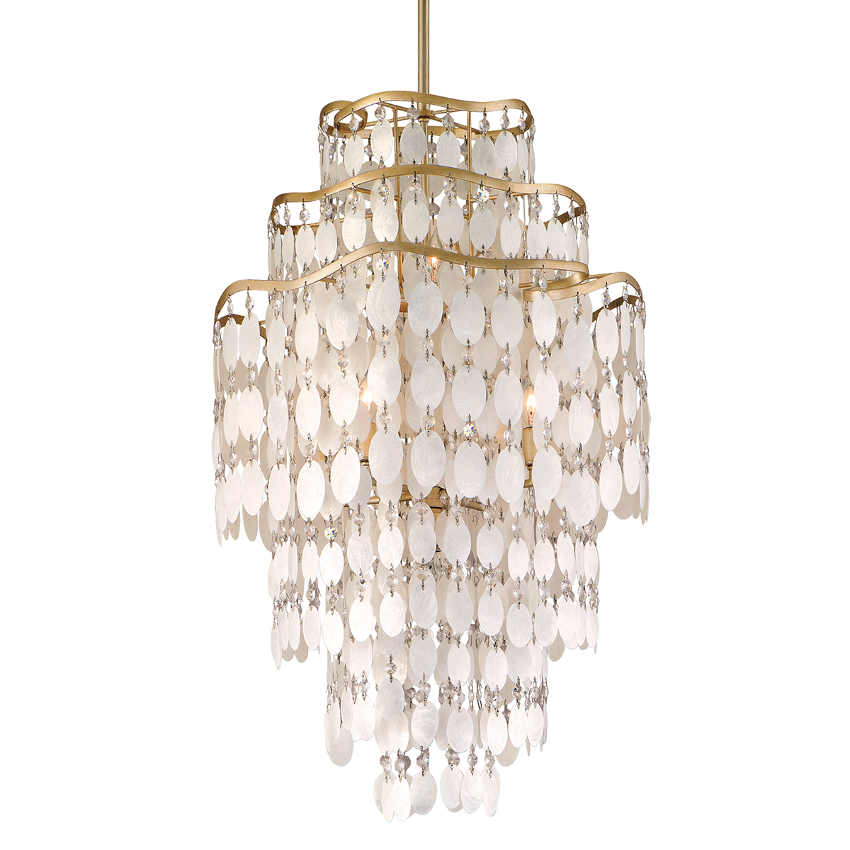 Dolce Chandelier In CHAMPAGNE LEAF Finish