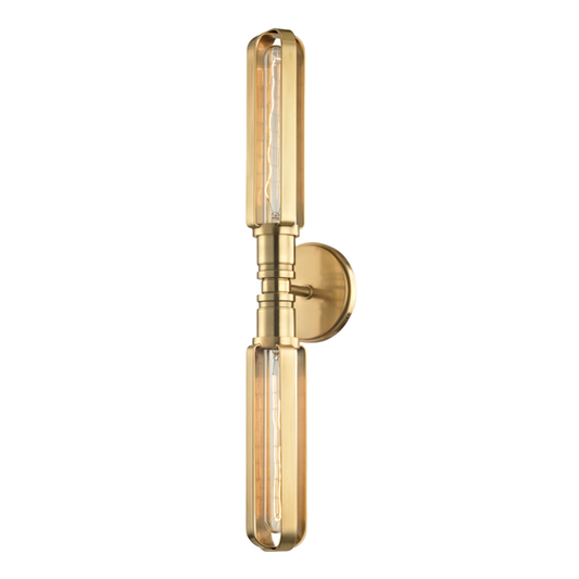 Red Hook Wall Sconce with Aged Brass Finish