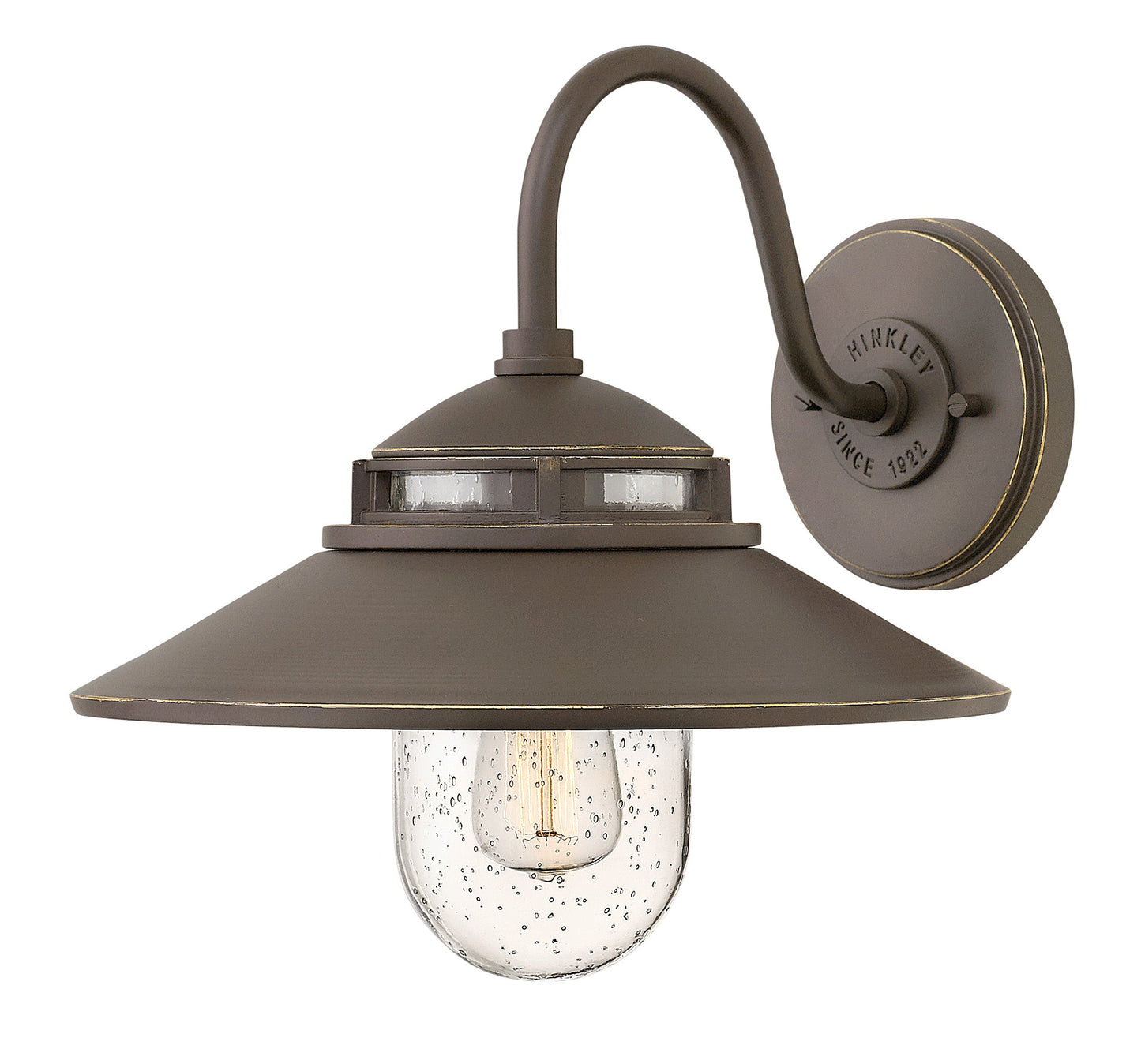 Atwell Small Wall Mount Barn Light In Light Bronze Finish