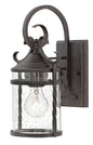 Casa Small Wall Mount Lantern In Black Finish