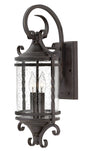 Casa Large Wall Mount Lantern In Black Finish