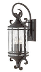 Casa Large Wall Mount Lantern In Black Finish