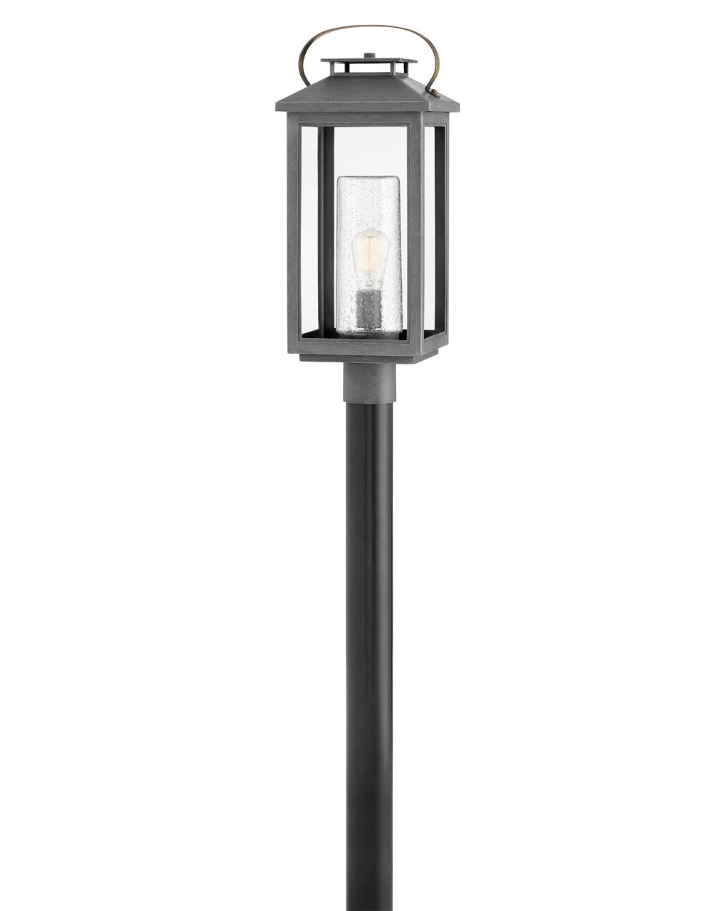 Atwater Large Post Top or Pier Mount Lantern In Gray Finish