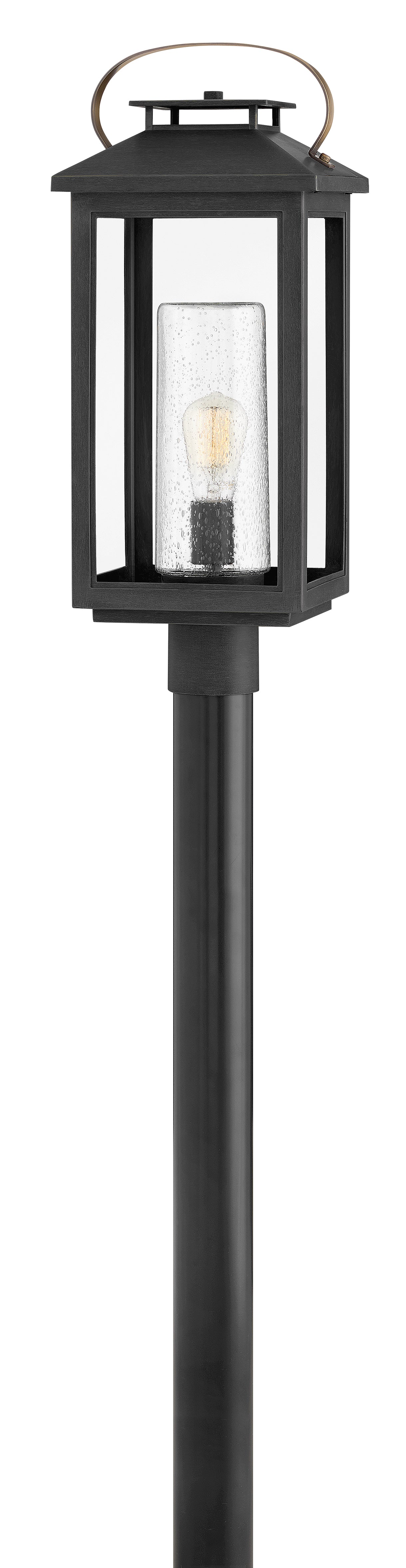 Atwater Large Post Top or Pier Mount Lantern In Black Finish