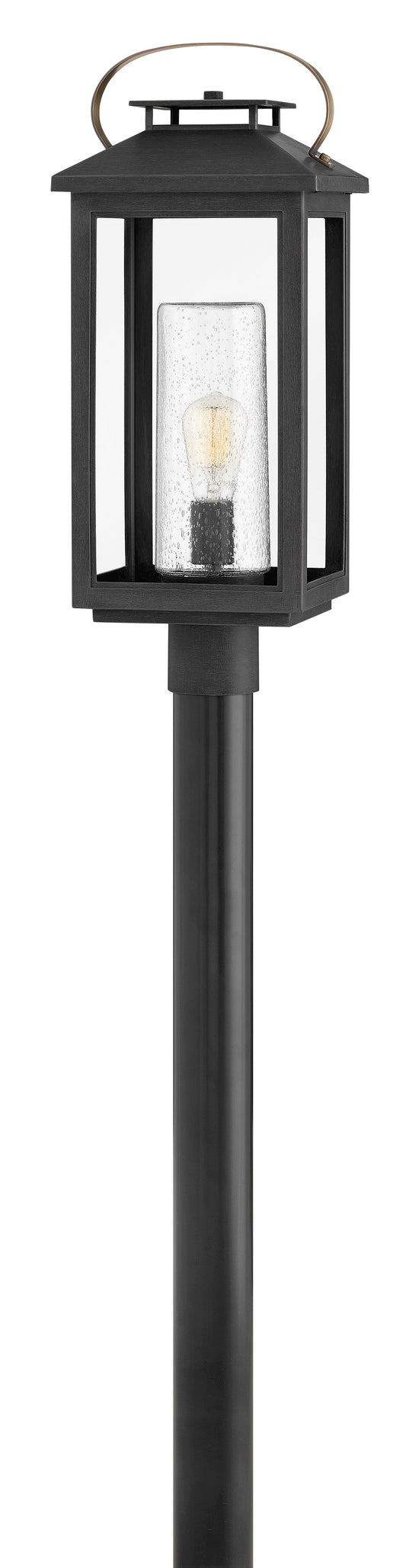 Atwater Large Post Top or Pier Mount Lantern In Black Finish