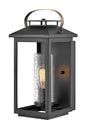 Atwater Medium Wall Mount Lantern In Black Finish