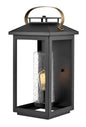Atwater Medium Wall Mount Lantern In Black Finish