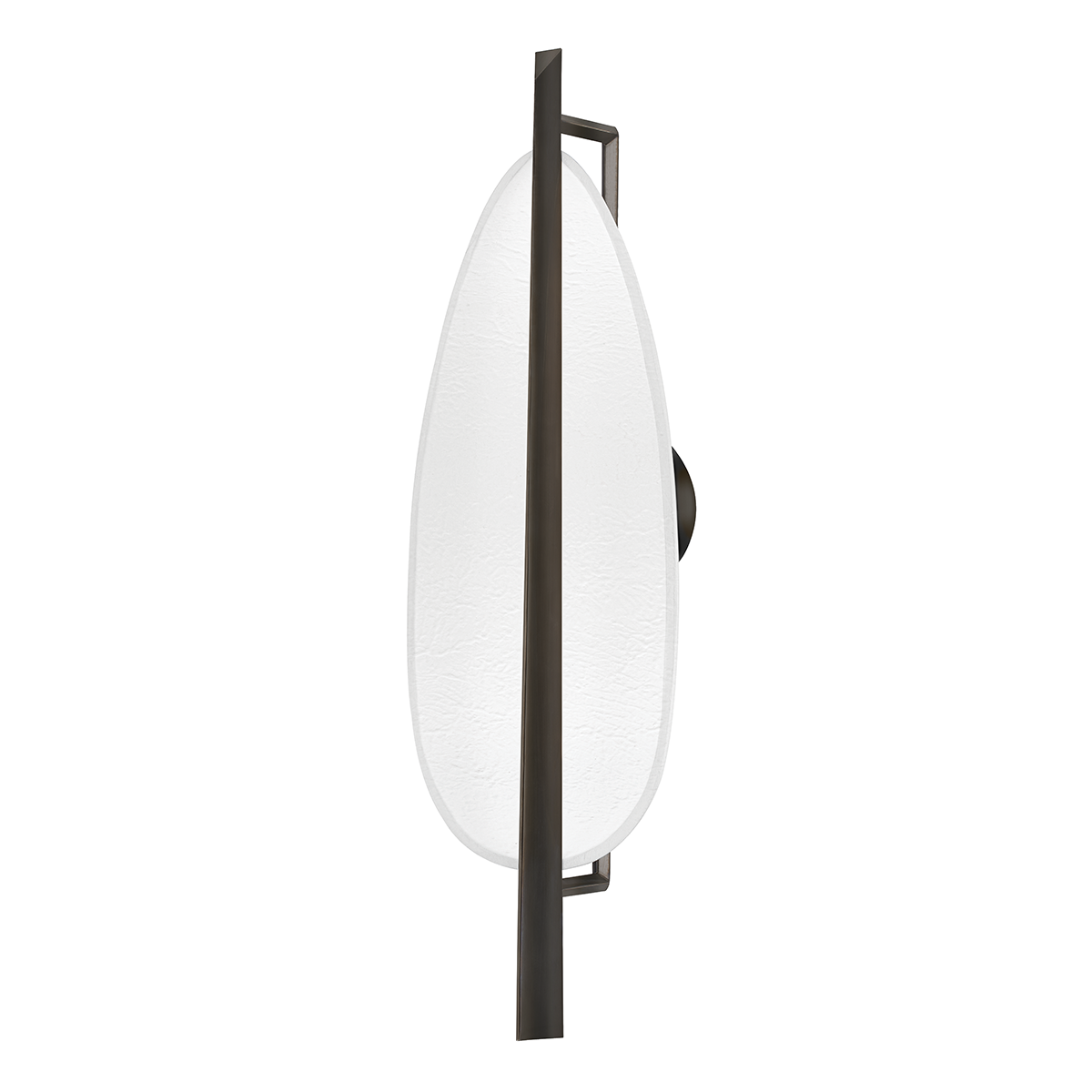Ithaca Wall Sconce with Black Nickel/white Plaster Finish