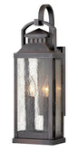 Revere Large Wall Mount Lantern In Black Finish