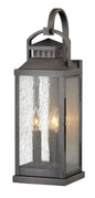 Revere Large Wall Mount Lantern In Black Finish