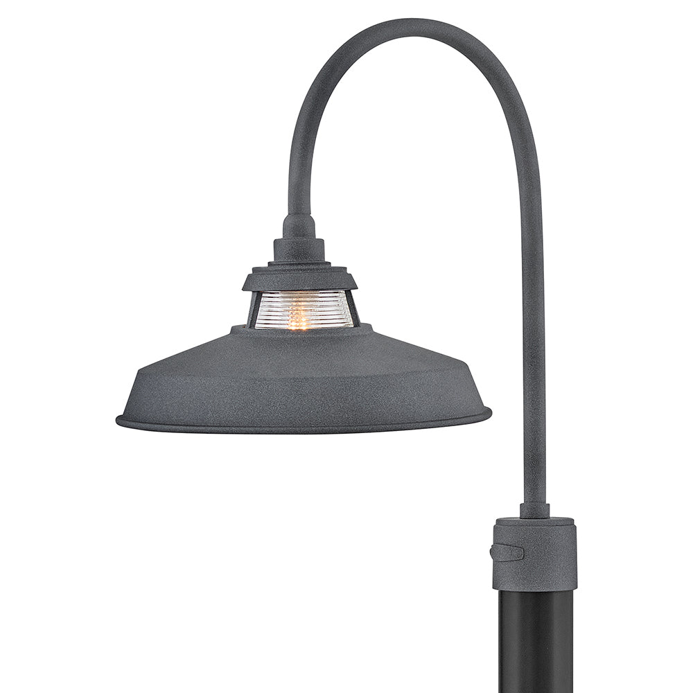 Troyer Medium Post Mount Lantern In Black Finish