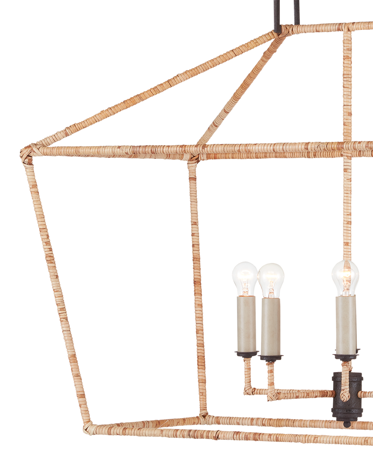 Denison Rectangular Rattan Lantern