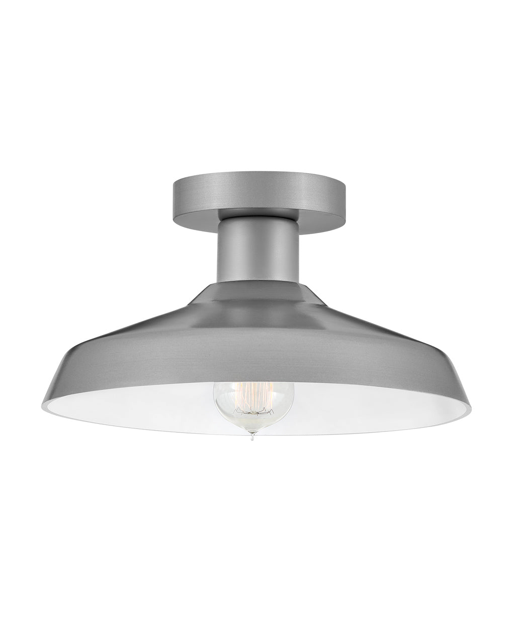 Forge Small Flush Mount In Brushed Nickel Finish