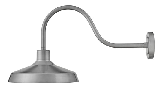 Forge Medium Wall Mount Barn Light In Brushed Nickel Finish