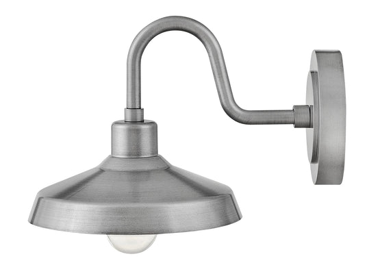 Forge Small Wall Mount Barn Light In Brushed Nickel Finish