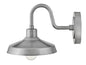 Forge Small Wall Mount Barn Light In Brushed Nickel Finish