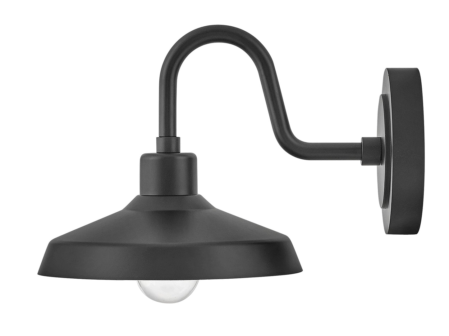Forge Small Wall Mount Barn Light In Black Finish