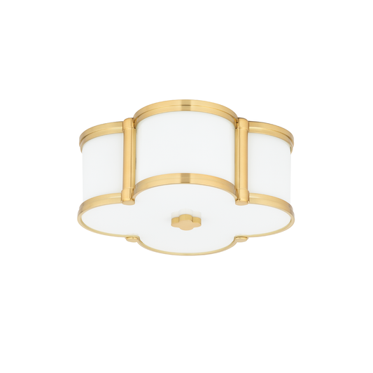 Chandler Flush Mount with Aged Brass Finish