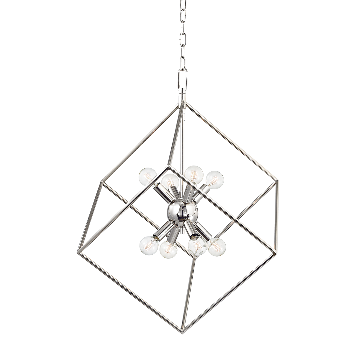 Roundout Pendant with Polished Nickel Finish