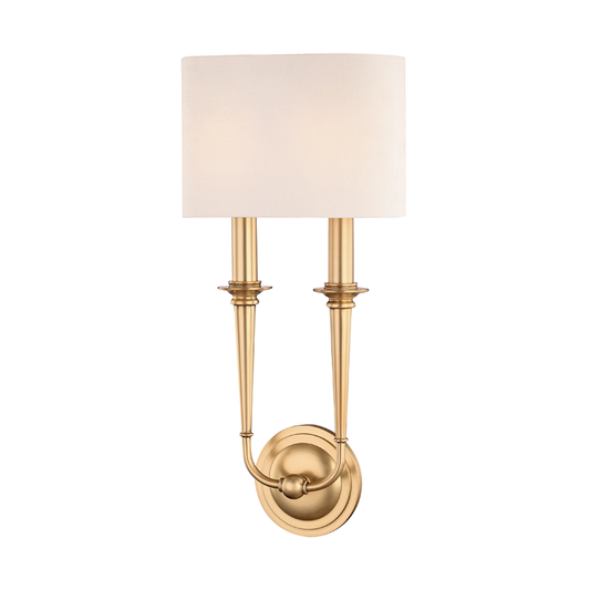 Lourdes Wall Sconce with Aged Brass Finish