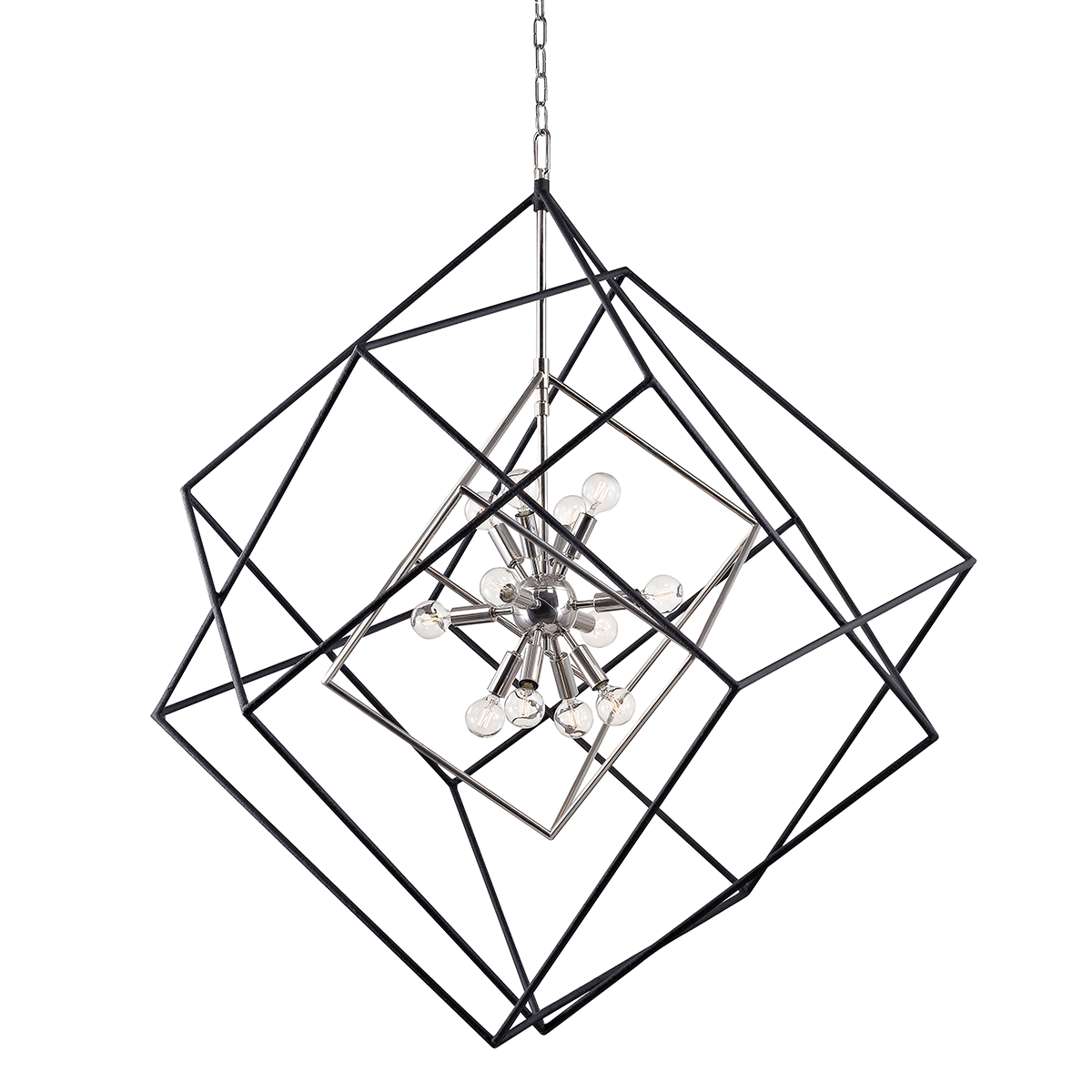 Roundout Chandelier with Polished Nickel Finish