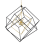 Roundout Chandelier with Aged Brass/black Finish