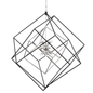 Roundout Chandelier with Polished Nickel/black Finish