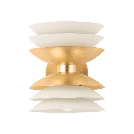 ONEIDA Wall Sconce with VINTAGE GOLD LEAF/SOFT SAND Finish