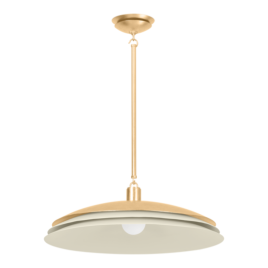 ONEIDA Pendant with VINTAGE GOLD LEAF/SOFT SAND Finish