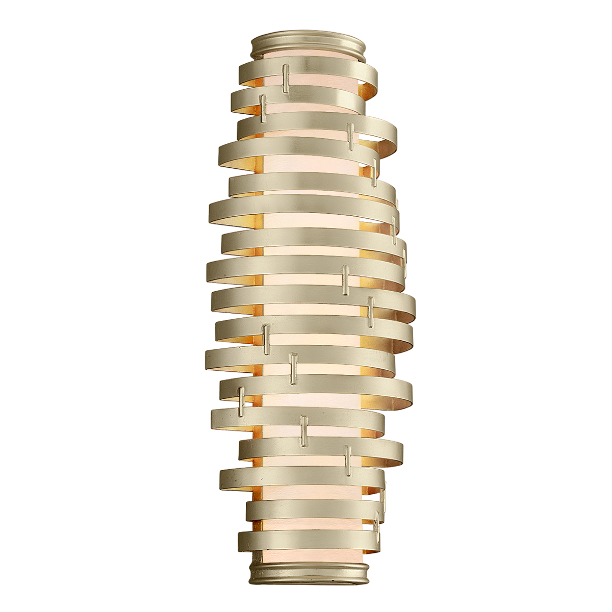 Vertigo Wall Sconce In WARM SILVER LEAF Finish