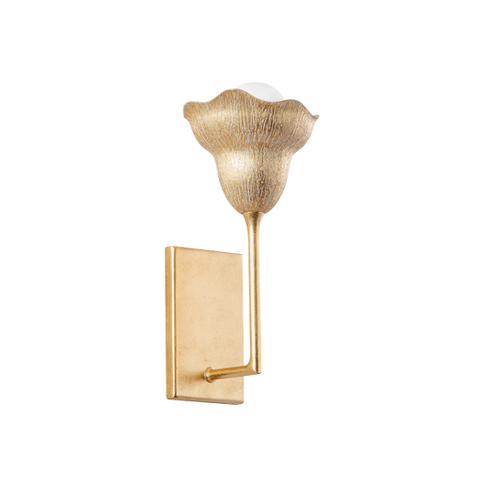 ALORA Wall Sconce with Vintage Gold Leaf/Gilded Ivory Finish
