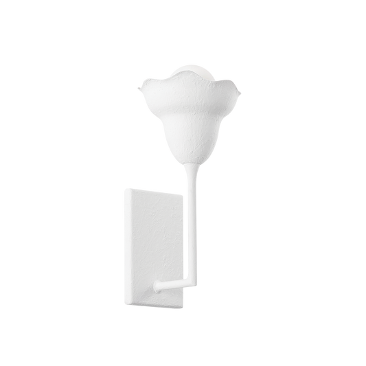 ALORA Wall Sconce with White Plaster Finish