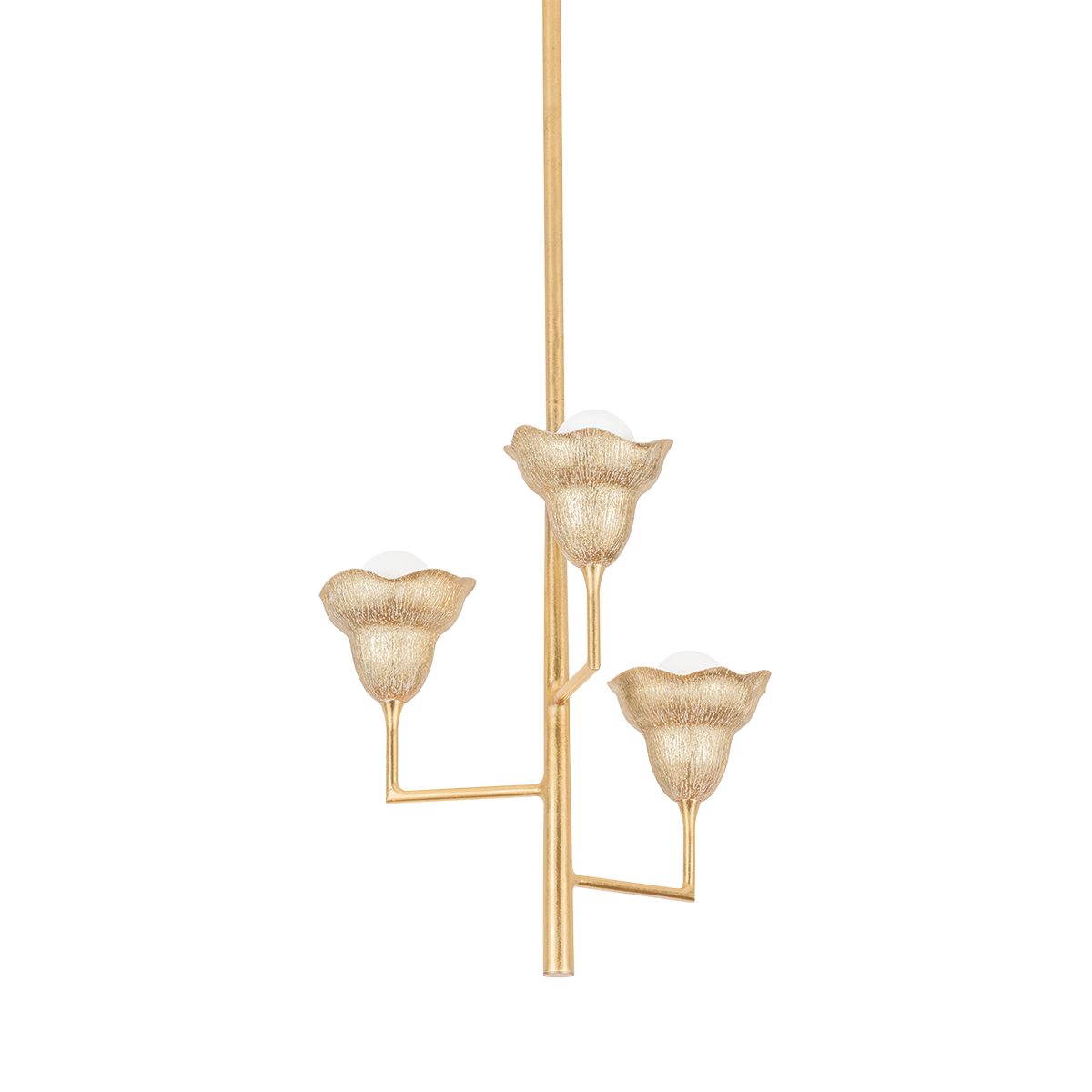 ALORA Chandelier with Vintage Gold Leaf/Gilded Ivory Finish