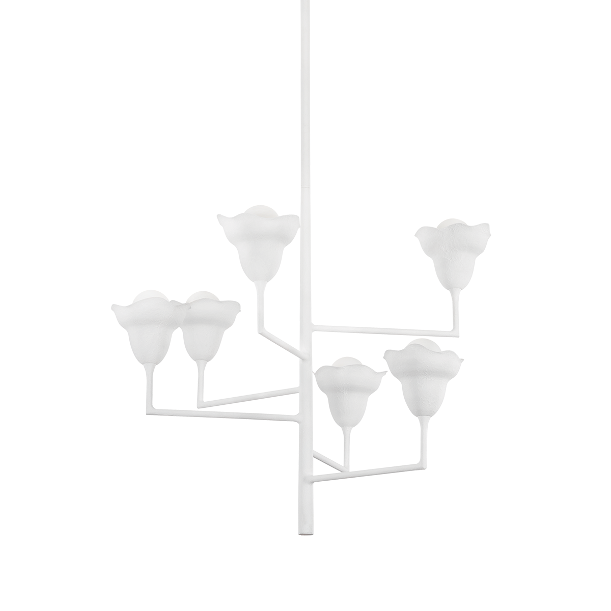 ALORA Chandelier with White Plaster Finish