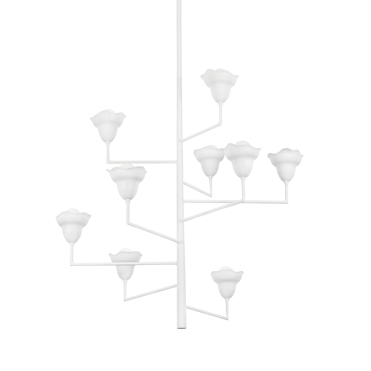 ALORA Chandelier with White Plaster Finish